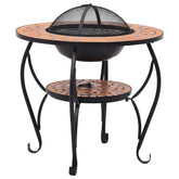 Mosaic Fire Pit Table Terracotta 26.8 Ceramic